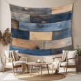 thumbnail image 2 of Navy Blue Brown Wood Large Tapestry for Bedroom Wall Hanging Tapestry, Farmhouse Vintage Wooden Ceiling Backdrop Tapestries Poster Blanket Wall Decor for Teens Room Living Room Dorm 85" x 90", 2 of 8