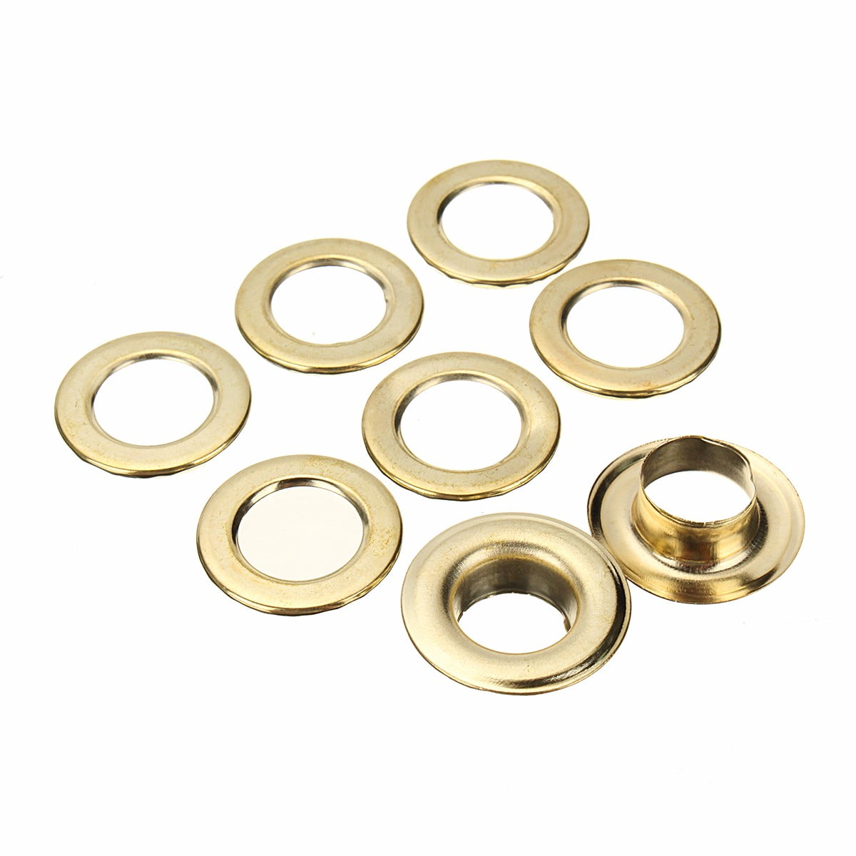 100Pcs Tent Punch Grommets Tarp Repair Kit Hole Cover Eyelets Tarpaulin