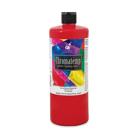 Chroma Chromatemp Artists' Tempera Paint -Red, Quart