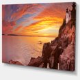 thumbnail image 2 of Bass Harbor Head Lighthouse Panorama - Modern Seascape Canvas Artwork, 2 of 3