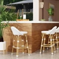 thumbnail image 2 of Butler Specialty Company Tobias 24" Outdoor Rattan Low Back Counter Stool -White, 2 of 7