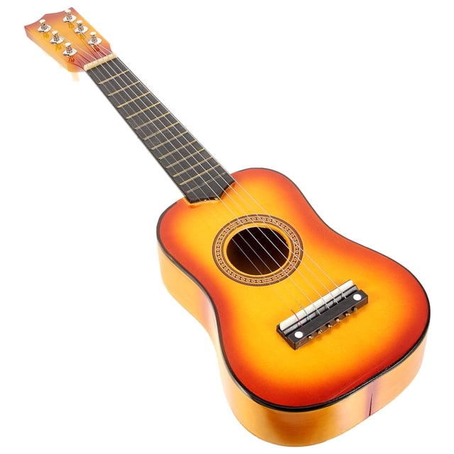 ETHZZLE Kids Musical Instruments Acoustic Guitar Wood Sun Color for Beginners Home Practice 1Pack