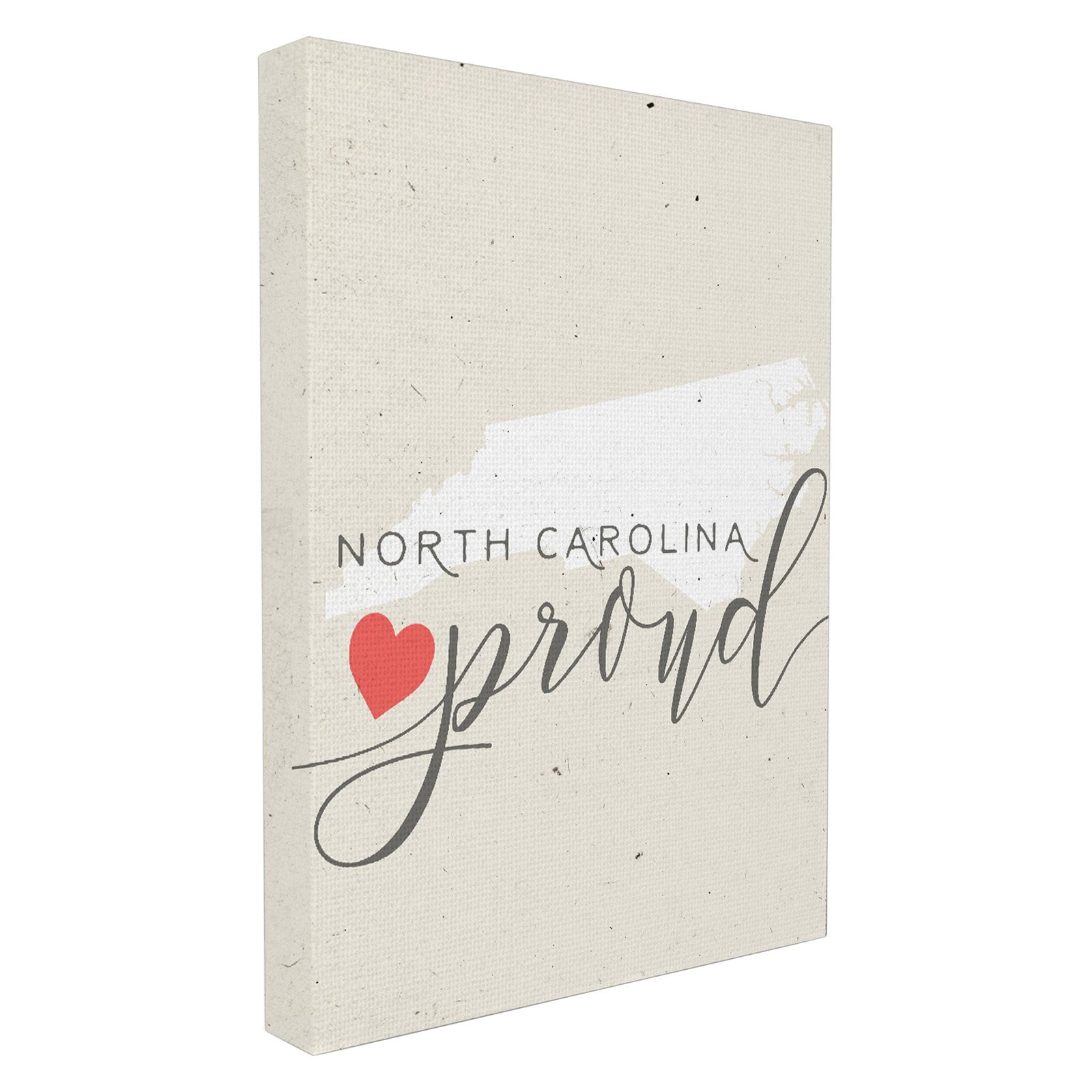 The Stupell Home Decor Collection Proud with Heart Stretched Canvas Wall Art