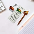 thumbnail image 3 of Funny Dumpster Fire Ballpoint Pen Acrylic Keychain Bookmark Set Funny Dumpster Fire Set Bookmark And Pen Set For Writing Enthusiasts 5ml Craft Table for Kids, 3 of 5