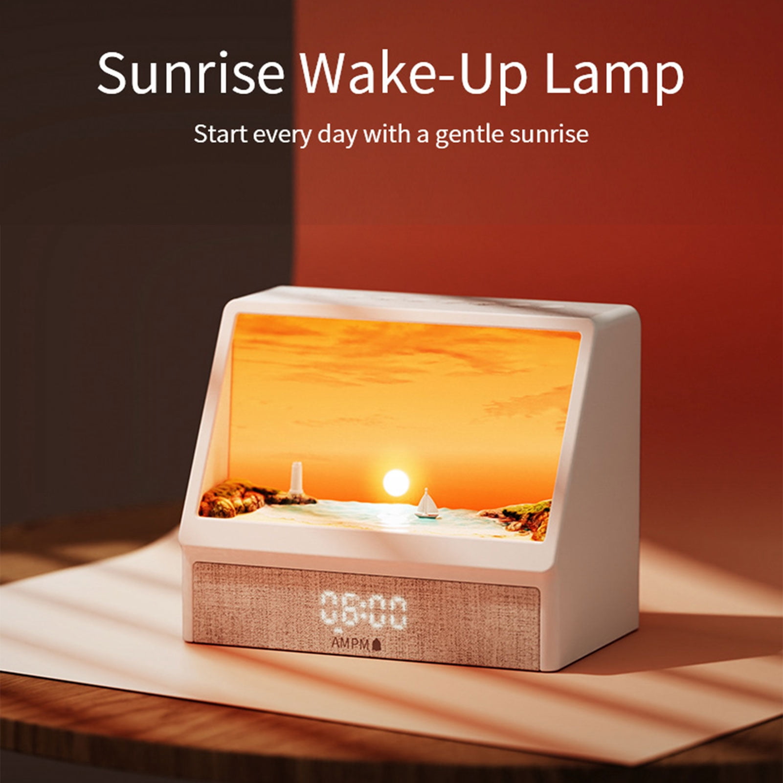 Sunrise Alarm Clock with Sound Machine, Wake Up Light, Night Light & 24 Sleep Sounds, White Noise Alarm Clock