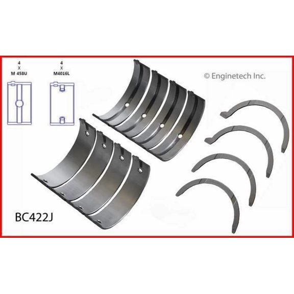 Enginetech BC422J010 Engine Full Crankshaft Main Bearing Set