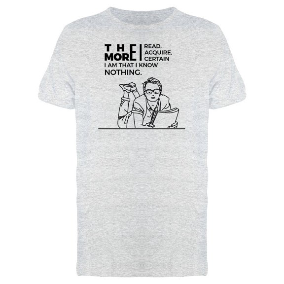 The More I Read... Phrase Tee Men's -Image by Shutterstock