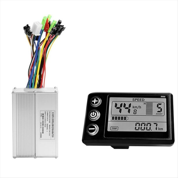Pantalla LCD para Tablero de Bicicleta Eléctrica S866, Controlador de Sinusoidal SM5PIN+20A 36 V/48 V para Kit de Modificación de Bicicleta de Montaña