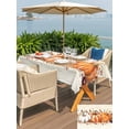 thumbnail image 4 of Outdoor Tablecloth with Umbrella Hole and Zipper, Orange Pumpkin Rectangle Table Cloth 60x102 Inch Waterproof Tablecloth, Thanksgiving Fall Leaves Floral Beige Picnic Table Cover for Patio Camping, 4 of 7