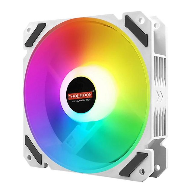 Ventilador de refrigeración Coolmoon Rgb, 120mm, Pwm Argb, ventilador con carcasa para Pc, silencioso, 4 pines direccionables