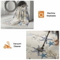 thumbnail image 5 of Starfish Bathroom Rug 2'x3', Blue Ocean Coastal Coral Shell Nautical Boat Low Profile Front Entryway Rug with Tassels, Woven Cotton Washable Kitchen Mat Carpet for Foyer Bedroom Back Door Decor, 5 of 9