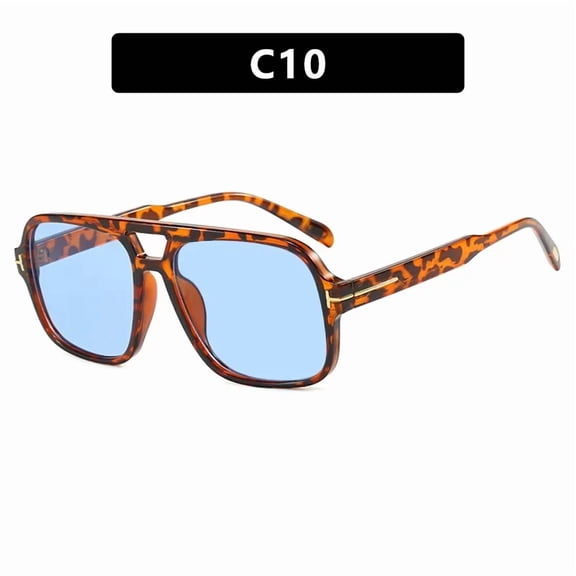 JUNISHU Retro classic brand designer double bridge square sunglasses for women and men, luxurious sunglasses for men, fashionable color tone, UV protection UV400