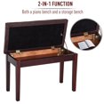 thumbnail image 4 of HOMCOM 30" Padded Storage Piano Bench Artist Keyboard Seat Faux Leather (Brown), 4 of 10