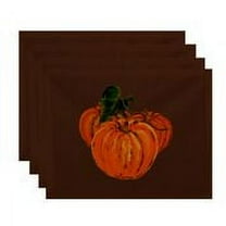 Simply Daisy 18" x 14" Tres Calabazas Holiday Print Placemat