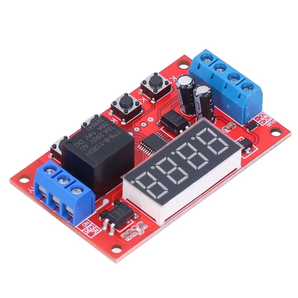 Módulo De Relé De 12 V, Relés De Temporización Digitales Precisos Conexión Antiinversa Multifuncional Configuración De Ahorro De Energía Para Control De Válvula Solenoide