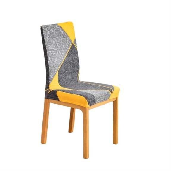 Waterproof Printed Chair Covers Nordic Style Removable Seat Chair Cover High Stretch Decorative For Dining Room