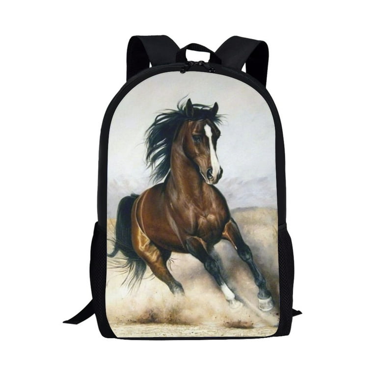NETILGEN Desert Running Horse School Backpack Lightweight School Bags for  Boys Elementary School Bookbag with Shoulder Strap