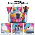 thumbnail image 2 of Tote Bag for Women - Cute Watercolor Dog Pattern Shoulder Bag - Large Utility Work Duffle Bag with Zipper Handbag for Travel, Work, Sprots, 2 of 5