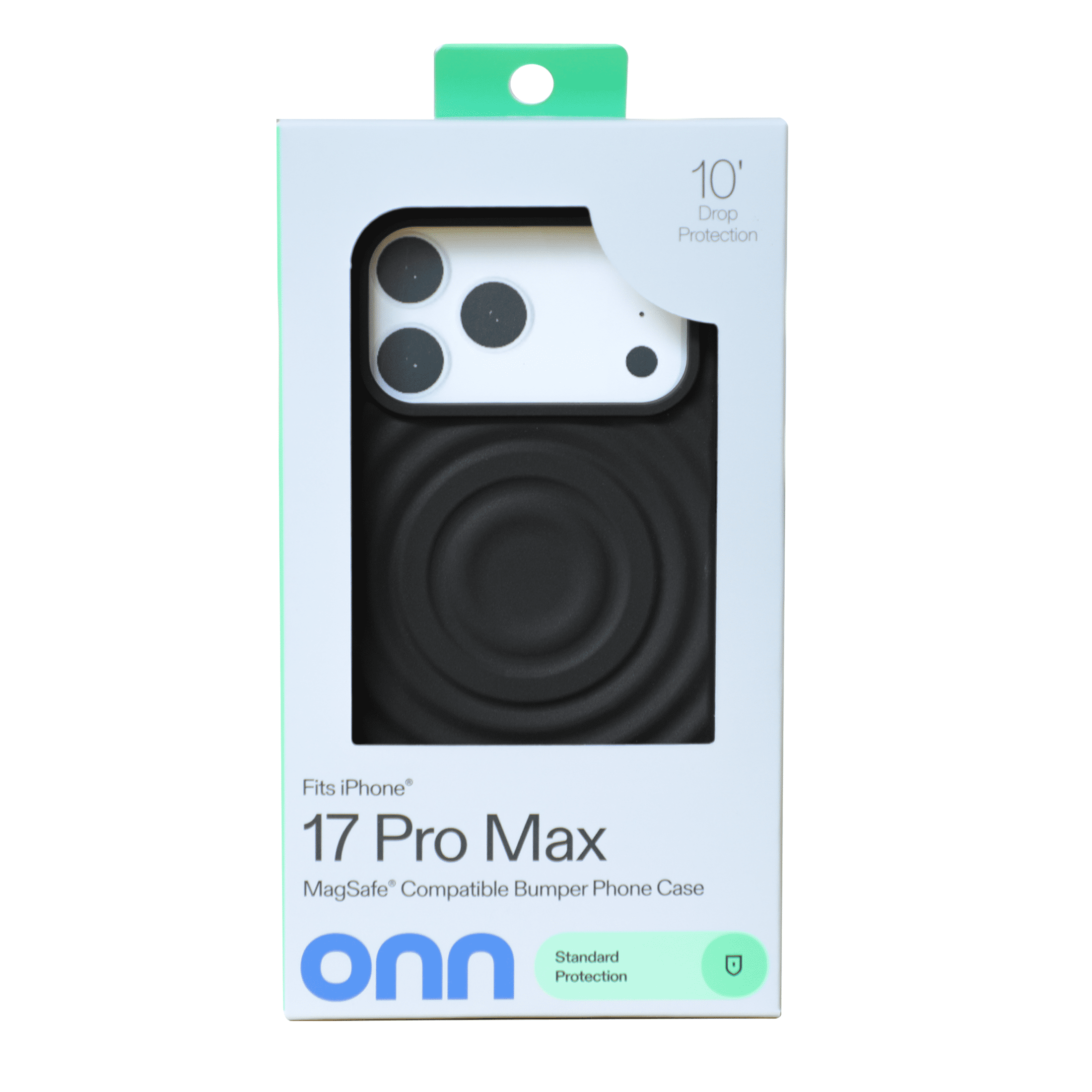 onn iPhone 17 Pro Max Case, MagSafe Compatible Bumper Case for Apple iPhone, Black