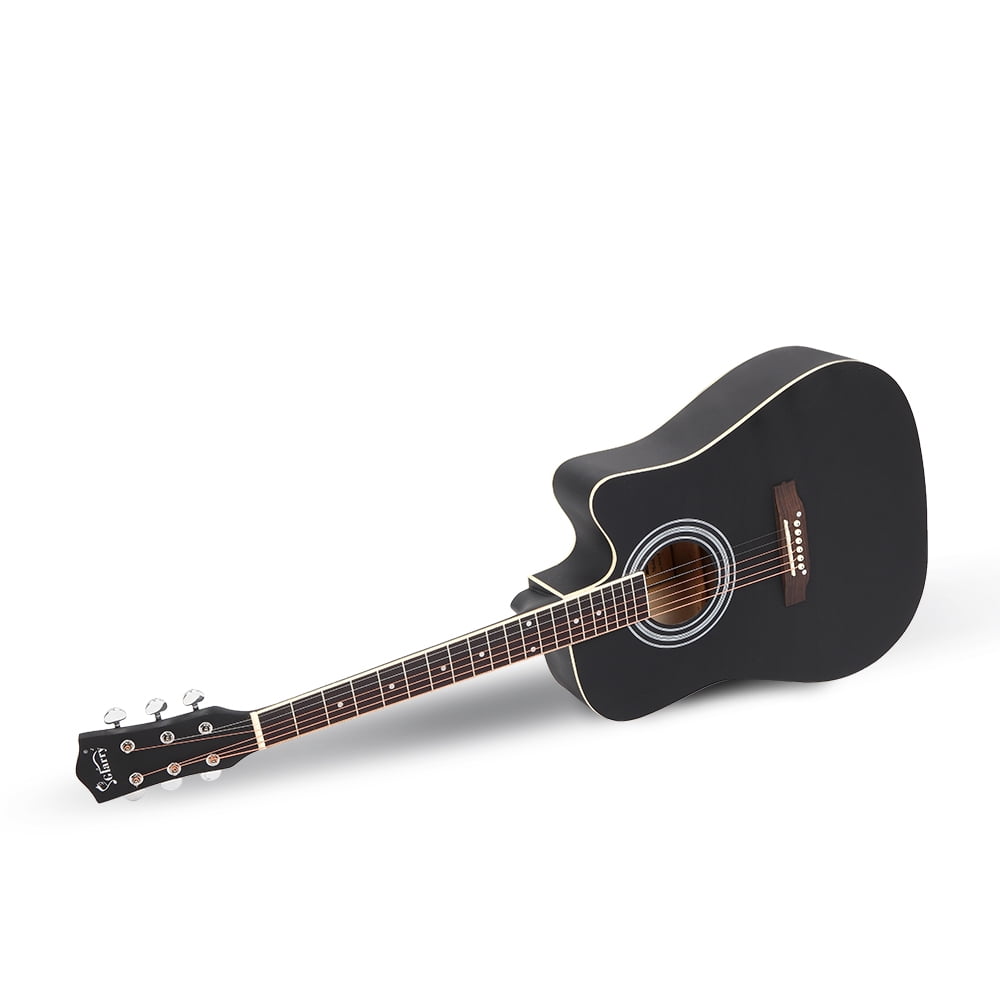 41-Inch Notch Spruce Panel Matte Edging Folk Guitar Bag Shield Wrench Black