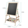 thumbnail image 3 of Caballete Artístico para Niños, Caballete de Madera para Niños Pequeños, Pizarra de Pie de Doble Cara, Pizarra de Borrado en Seco para Niños, Tablero de Dibujo para Niños Pequeños con Accesorios, Pizarra y Pizarra Blanca para Niños, 3 of 15