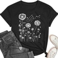 thumbnail image 5 of Bgstyu Summer Graphic shirts for Women Cute Boho Flowers Tshirt Casual Short Sleeve Crew Neck Tee Tops, 5 of 7