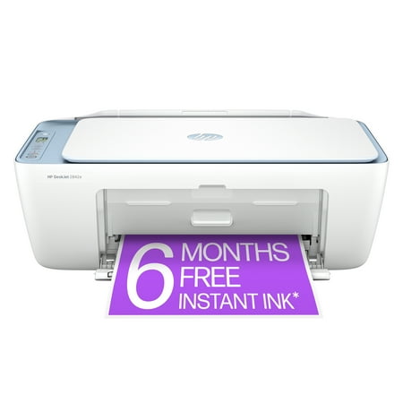 hp deskjet 2842e wireless all-in-one color inkjet printer (blue)  scanner  copier  6 months instant ink