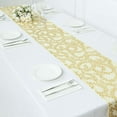 thumbnail image 6 of Efavormart 12"x108" Gold Leaf Vine Embroidered Sequin Mesh Like Table Runner, 6 of 11