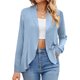 thumbnail image 2 of Camiseta sin mangas para mujer,Cárdigan de manga larga para mujer, top informal de color liso, mezcla de poliéster, suave y cómodo para uso doméstico y diario, sopatenor, 2 of 9