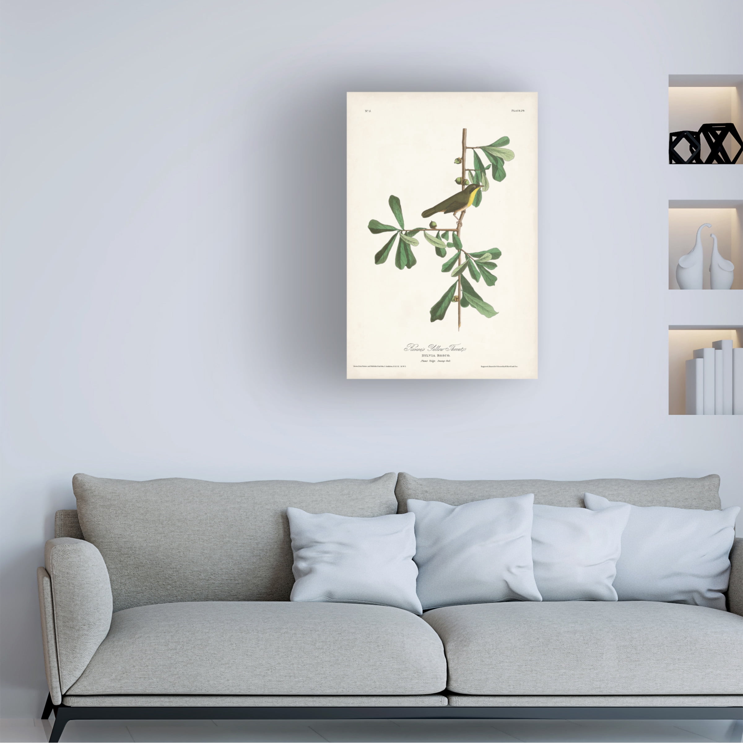 John James Audubon 'Roscoes Yellow Throat' Canvas Art