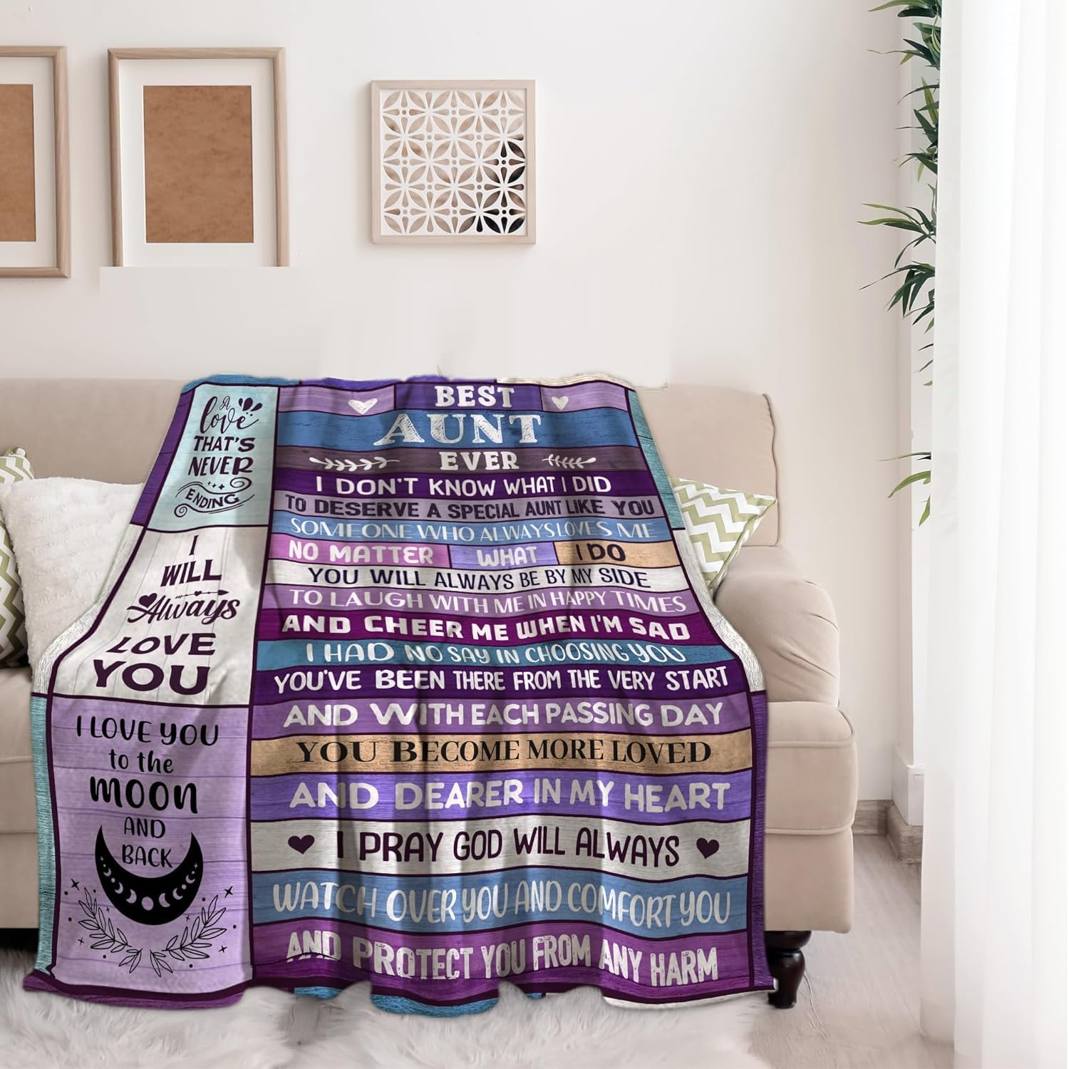 Aunt Gifts, Mothers Day Blanket Gifts for Aunt Auntie, New Aunt Gifts from Niece Nephew, Best Aunt Ever Gifts, Aunt Christmas Birthday Gifts, to My Favorite Aunt Gifts Throw Blanket