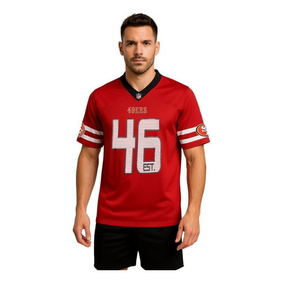 NFL Playera Aficionado San Francisco 49ers Rojo para Hombre, Talla Grande