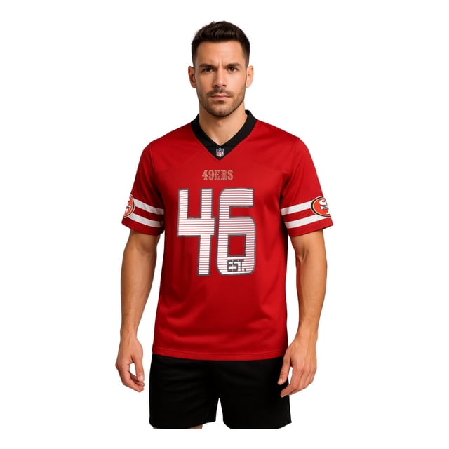 NFL Playera Aficionado San Francisco 49ers Rojo para Hombre, Talla Grande