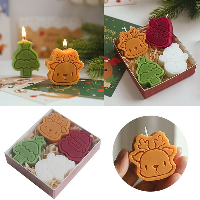 Hbdhejl Scented Candle Christmas Snowman Scented Christmas Candle Gift Set