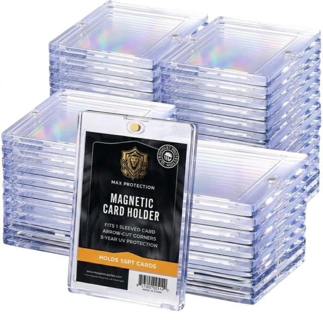 Porta Cartas Magnético Max Protection Paquete de 25 Transparente con Protección UV