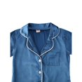 thumbnail image 4 of Toddler Baby Kids Satin Pajamas Set  Long Sleeve Button-Down Sleepwear PJs for Girls, 4 of 6