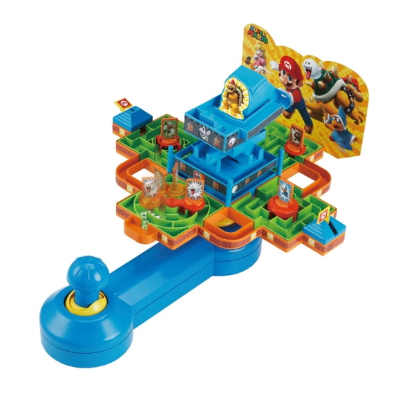 Epoch Games Super Mario Maze Game DX, Tabletop Skill and Action Game with Collectible Super Mario Action Figures