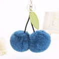 thumbnail image 5 of SPRING PARK Cute Cherry Keychain Fluffy Pom pom Ball Bag Car Pendant Charm Key Keyring, 5 of 8