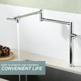 thumbnail image 2 of Pot Filler Faucet for Kitchen Sink, Deck Mount Pot Faucets Over Stove, Solid Brass Folding Pot Filler Faucet, Chrome Kitchen Pot Faucet with Double Joint Swing Arms, 2 of 6