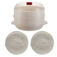 thumbnail image 1 of Stackable Microwave Steamer Set with Splatter Cover for Easy Vegetable Cooking and Quick Cleaning Kitchen Utensils, 1 of 1