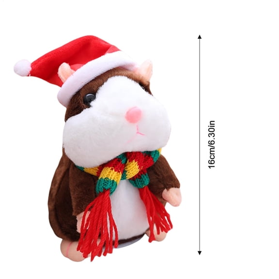 Kumdkd Talking Hamster Plush Toy, Interactive Repeating Stuffed Animal That Walks & Talks, Funny Speaking Pet Toy for Kids, Best Birthday Christmas Gift for Toddlers & Preschoolers