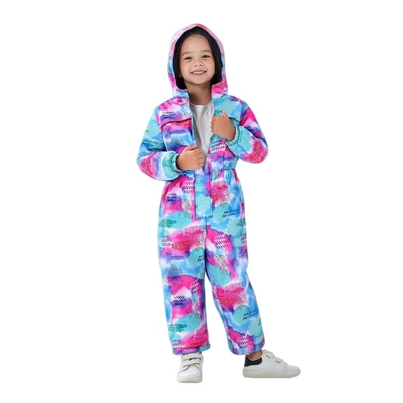 EnJoCho Boy and Girl's Snowsuits ski suit Winter Warm Snowsuits Kids Toddler 𝖶aterproof Outdoor Ski Suit Ski suit for kids