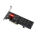 thumbnail image 2 of Tarjeta de Expansión de Disco Duro PCIE3.1 X8 A M.2 Dual Chip ASM1812 Compatible con Protocolo NVME Tarjeta de Expansión de Velocidad, 2 of 5