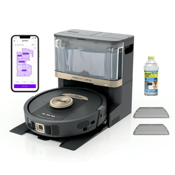 Open Box Shark PowerDetect 2-in-1 Robot Vacuum and Mop with NeverTouch Base