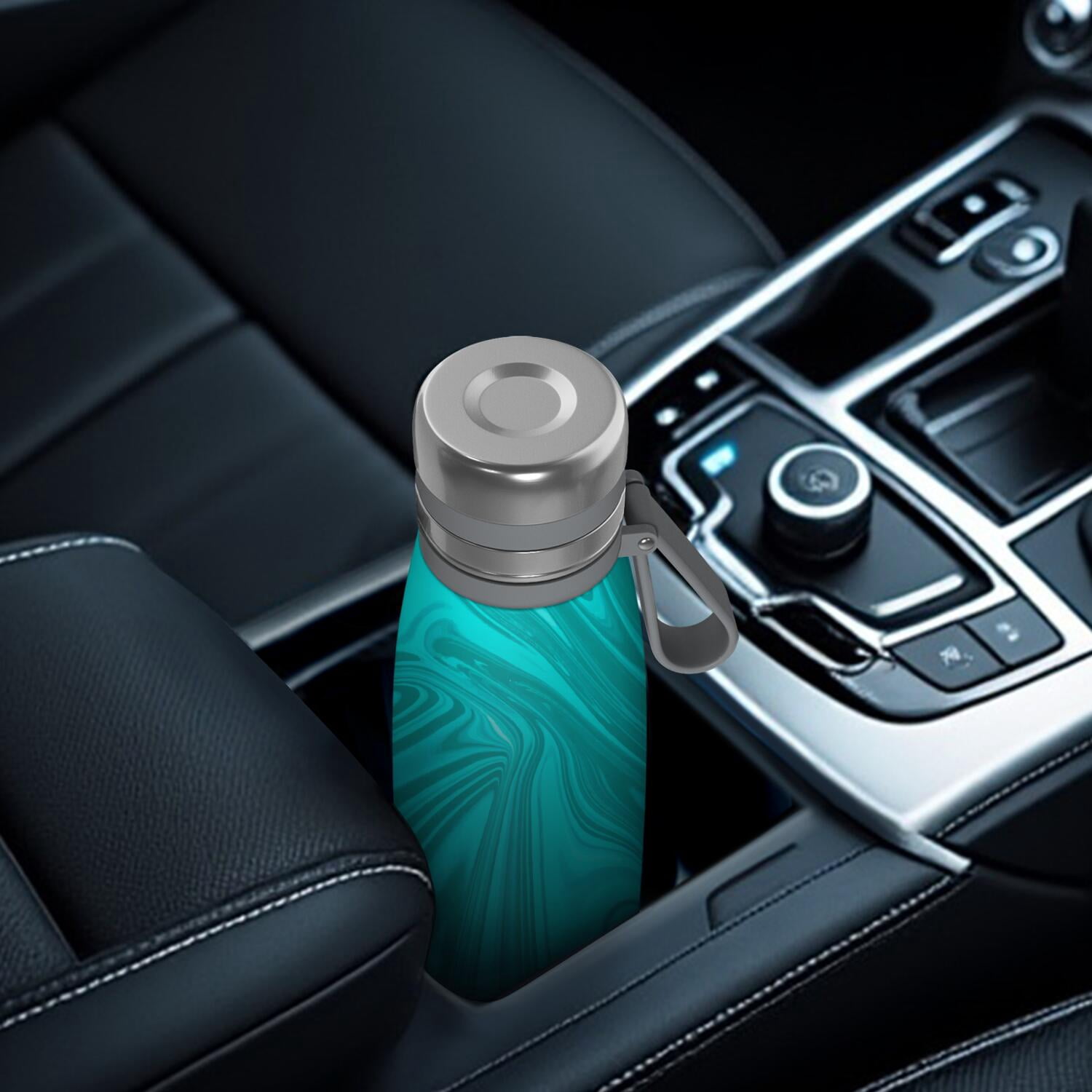 29oz Insulated Water Bottle with Tea Infuser, Stainless Steel Travel Mug, Liquid & Marble Print
