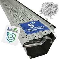 FlexxPoint High Clearance 30 Year Gutter Cover System, Matte Residential 5" Gutter Guards, 22ft