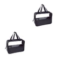 thumbnail image 2 of Soidarity Organizador de artículos de tocador de viaje impermeable y transparente de PU transparente y visible para un fácil acceso bolsas de negro talla grande 2piezas, 2 of 6