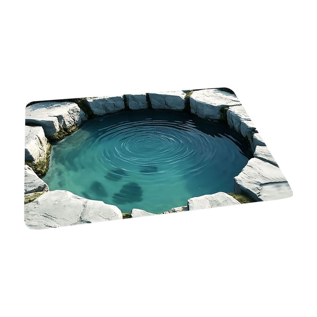 Area Rug Living Room, Optical Illusion Bottomless Hole Doormat, Indoor & Outdoor Floor Rugs for Living Room, Entrance & Home Decor