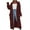 A01_Coffee, variant on Women's Maxi Long Cardigan Sweaters Solid Color Open Front Chunky Cable Knit Outwear Coat Loose Duster Sweater with Pockets