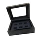 thumbnail image 2 of Vitrina para Anillos, Almacenamiento de Anillos de Madera, Forro de Cuero Sintético, Ventana Transparente, Resistente a Los Arañazos, Joyero Funcional 6 hoyos, 2 of 9